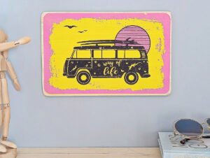 CARTEL DE MADERA "FURGO"