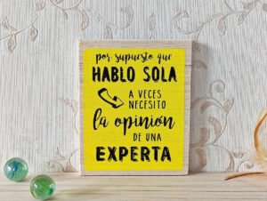 IMAN DE MADERA "HABLO SOLA"