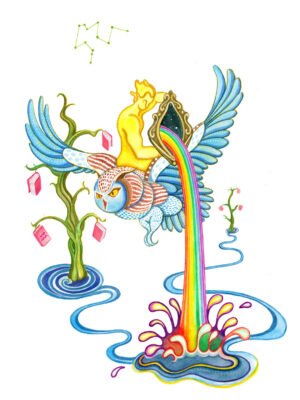 LÁMINA SIGNOS ZODÍACO - ACUARIO